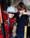 Ian & Lucas take a break from trail work