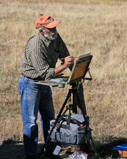 Artist Joe Garcia on the VMF Paint Out; photo by John Raifsnider