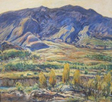 In the San Felipe Valley painted by Charles Reiffel, photographed by Wm Pearl