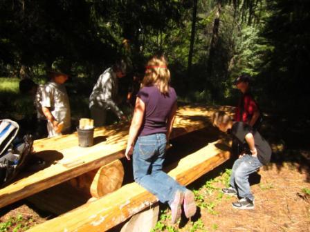 Sanding the new Don Madison table